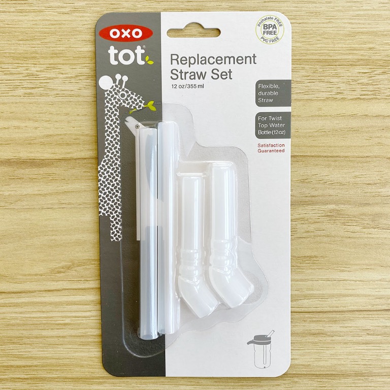 Authentic OXO TOT Replacement Extra Straw Set for Twist Top Water