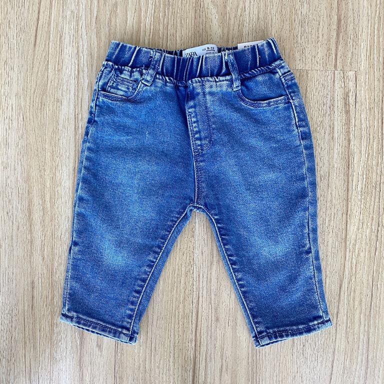 CLEARANCE SALE Authentic ZARA Baby Boy Soft Denim Black Blue Jeans