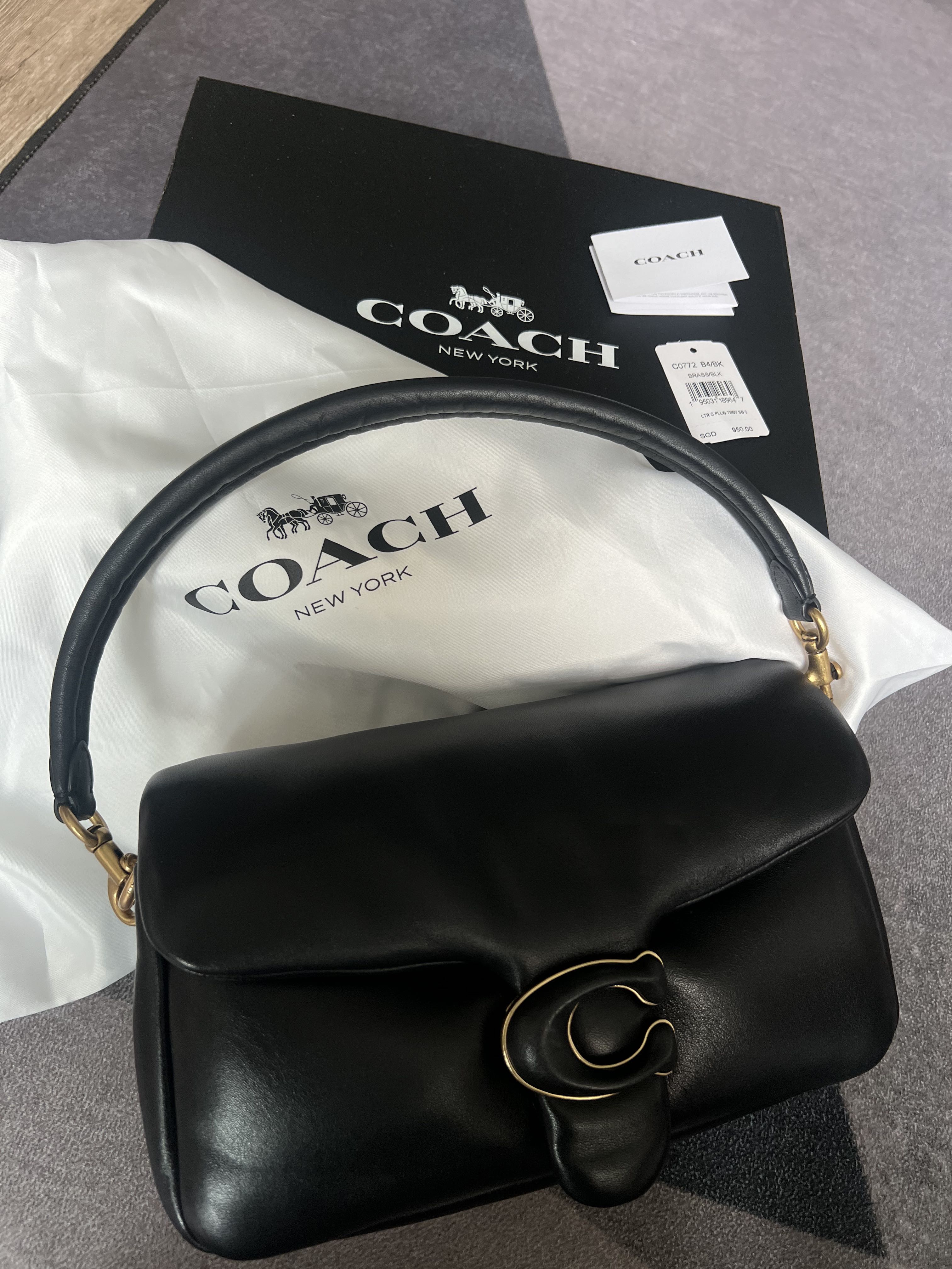 Coach Tabby Pillow Black, Women's Fashion, Bags & Wallets, Purses & Pouches  on Carousell