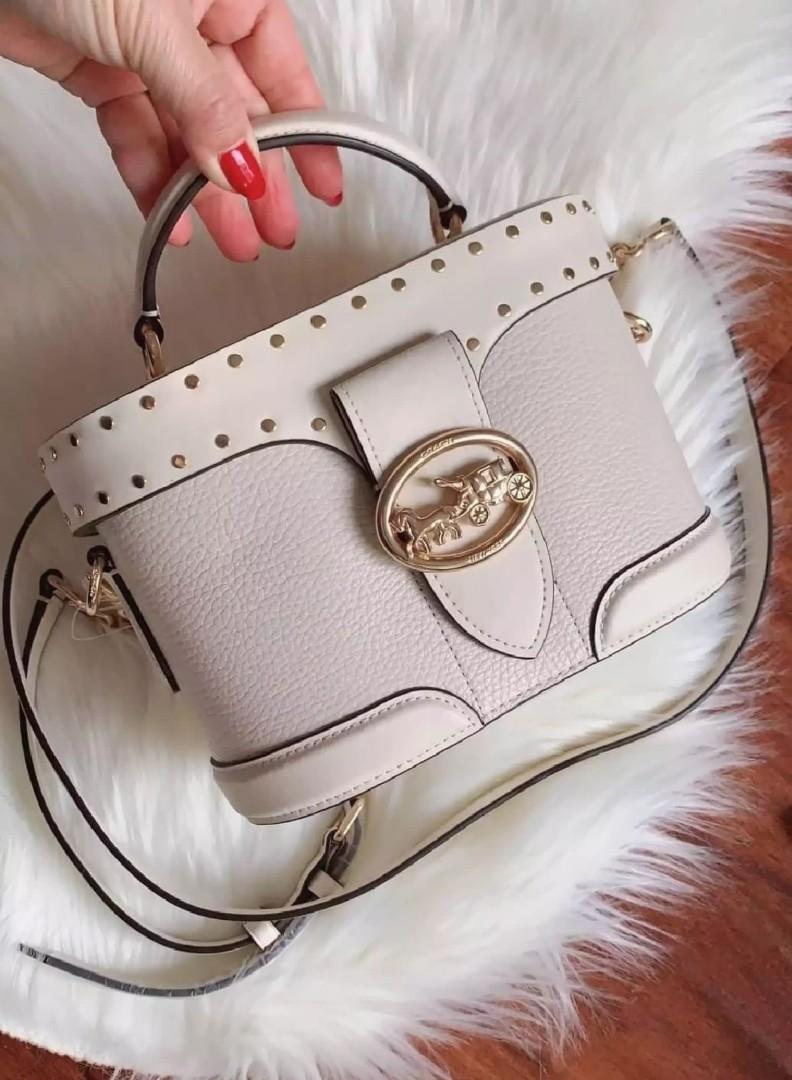 Coach georgie gem crossbody with rivets best sale