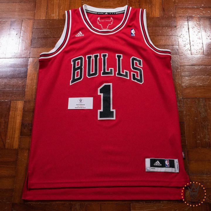 Derrick Rose Adidas Chicago Los Bulls Swingman Basketball Jersey Large