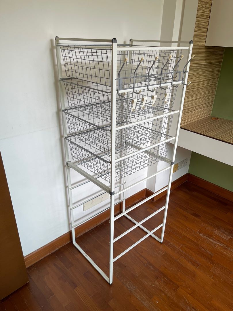 (Discontd) IKEA Antonius Frame with Wire Baskets, Furniture & Home ...