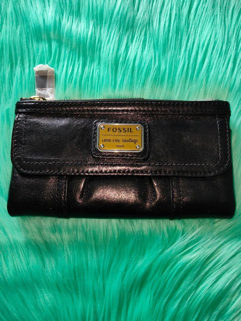 DOMPET FOSSIL EMORY CLUTCH BLACK Fesyen Wanita Tas Dompet di Carousell