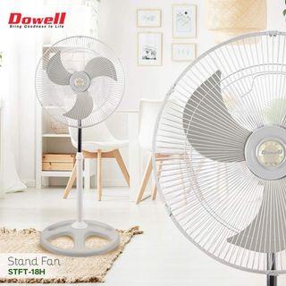 Dowell 16"/ 18" stand desk table electric fan thermal fuse protected white gray #teamputi #whiteisin