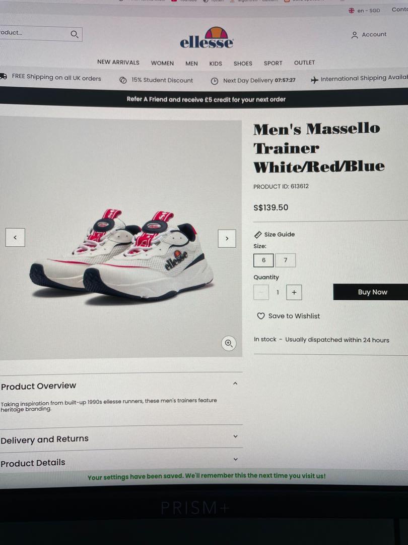 Next day clearance delivery on trainers