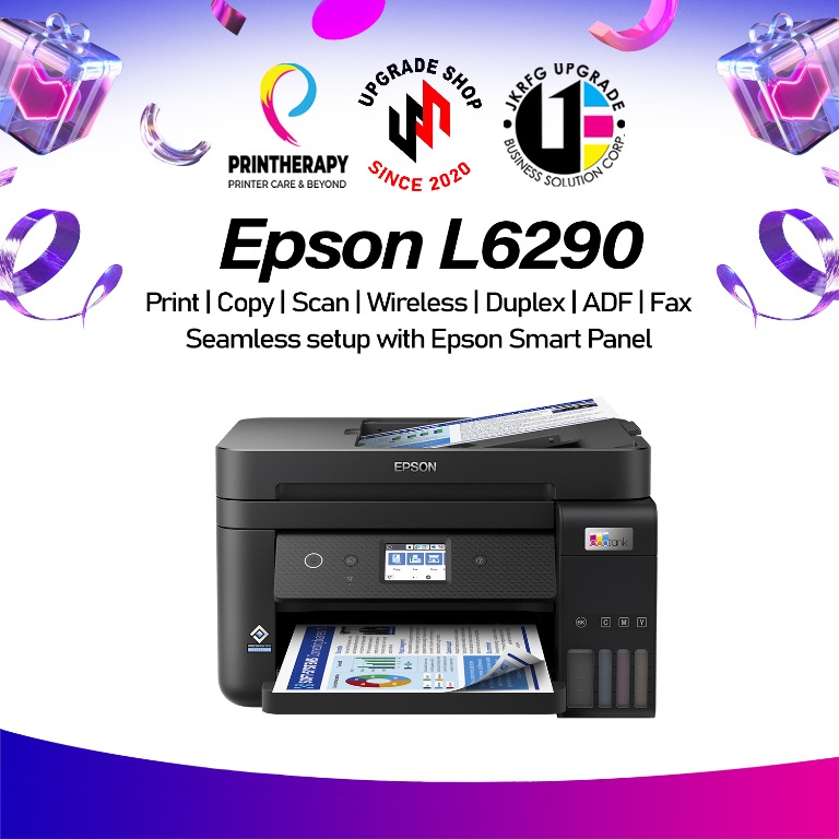 Epson L6290 Wi Fi Duplex All In One Ink Tank Printer With Adf Computers And Tech Printers 6884
