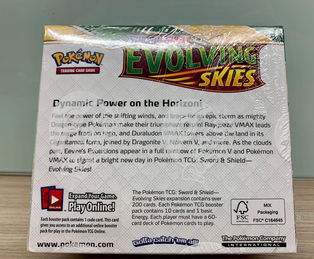 Evolving skies booster box Pokemon TCG, Hobbies & Toys, Toys & Games on  Carousell