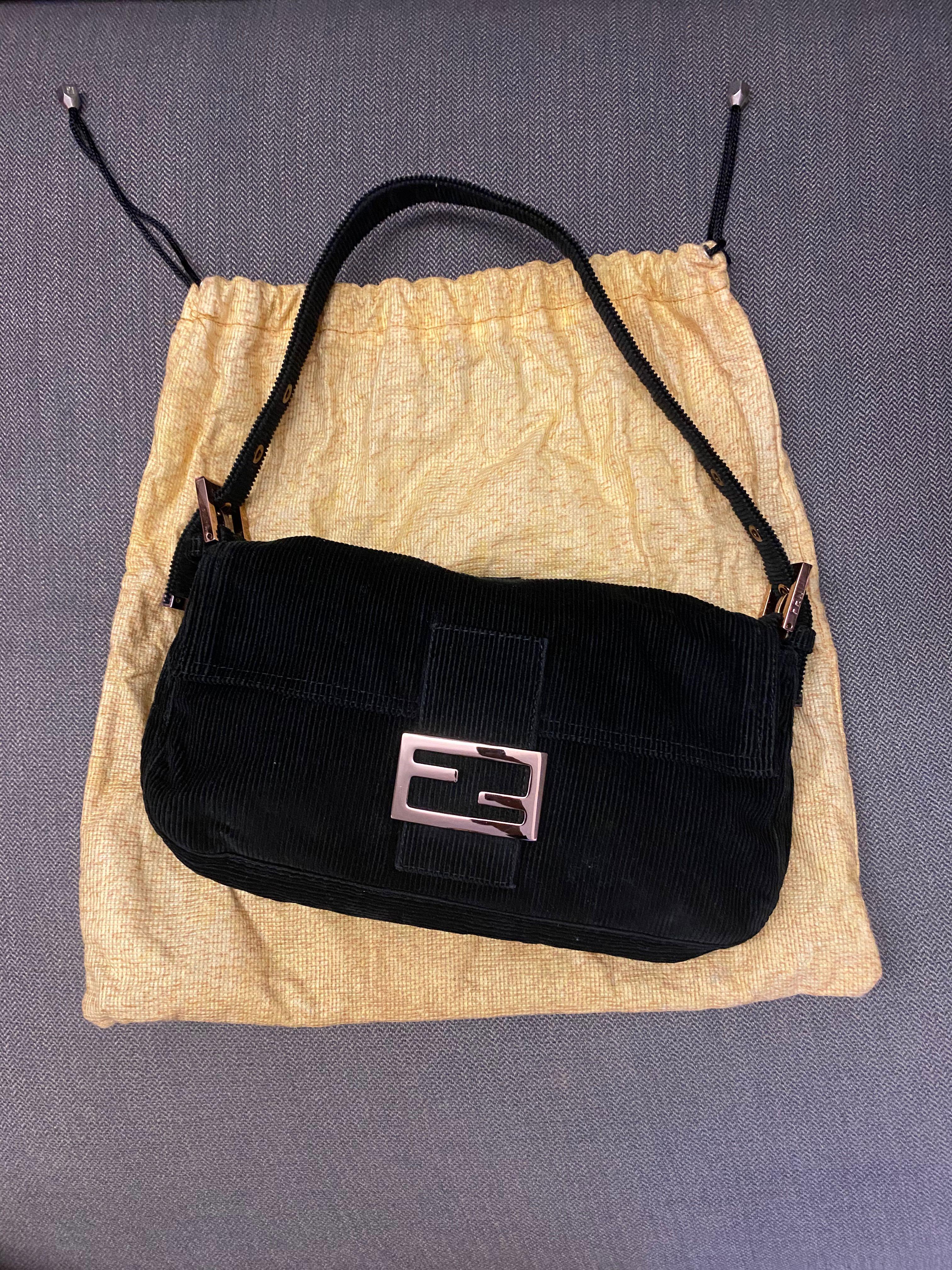Black Fendi Baguette Handbag, Tokyo Roses Vintage