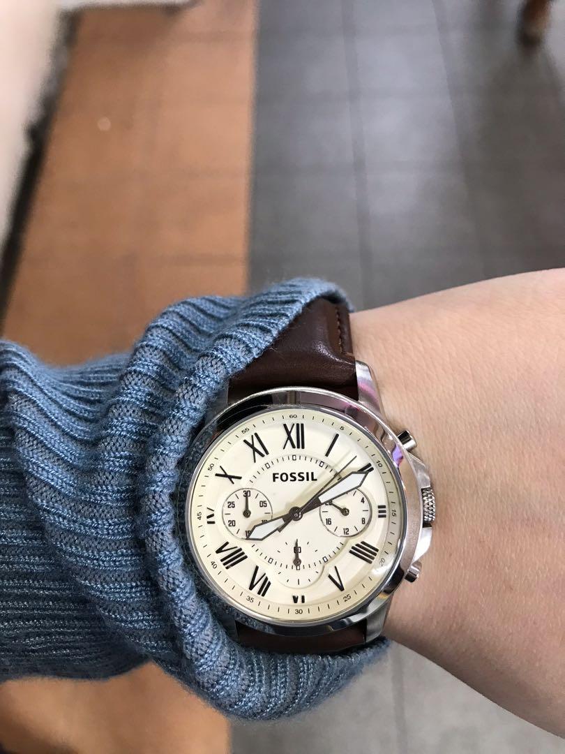 Fossil unisex leather Watch FS4839, Men 