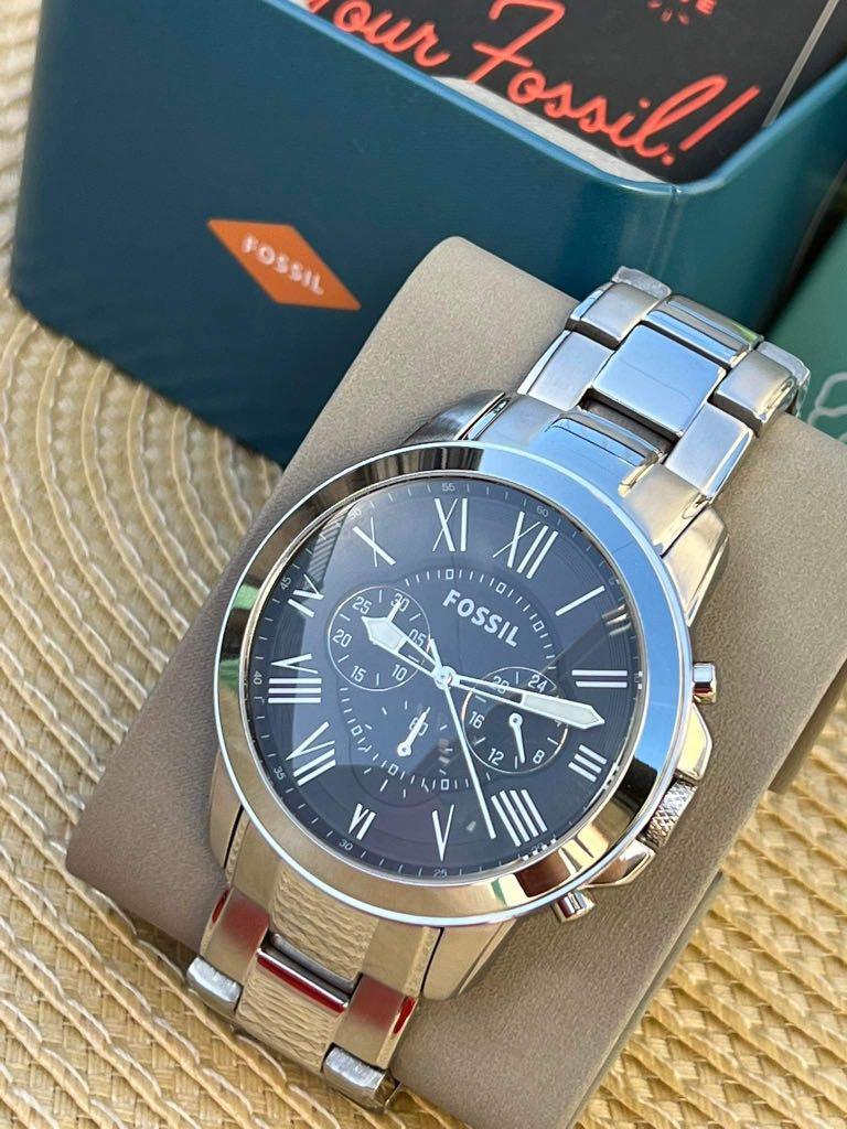Fossil men's grant stainless steel chronograph quartz 2025 watch