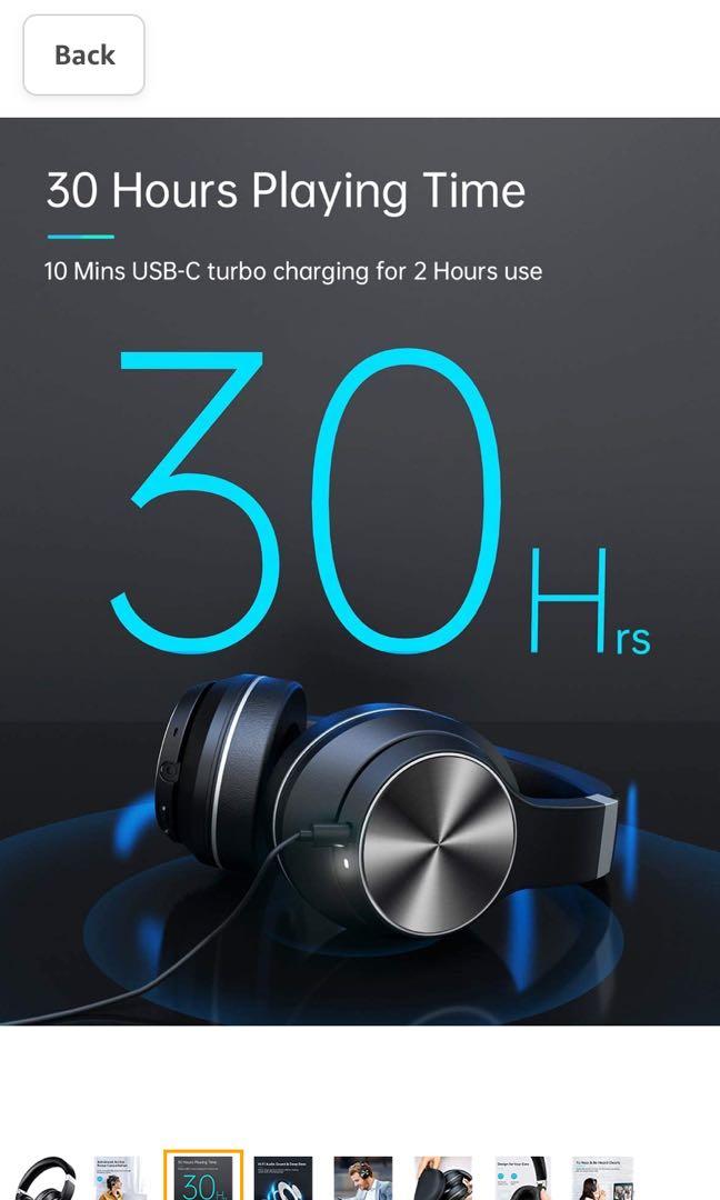 Free delivery VANKYO Hybrid Active Noise Cancelling Headphones C751 Over Ear Wireless Bluetooth Headphone with CVC 8.0 Mic Deep Bass Hi Fi Sound Comfortable Protein Earpads 30H Playtime for Travel Wor...
