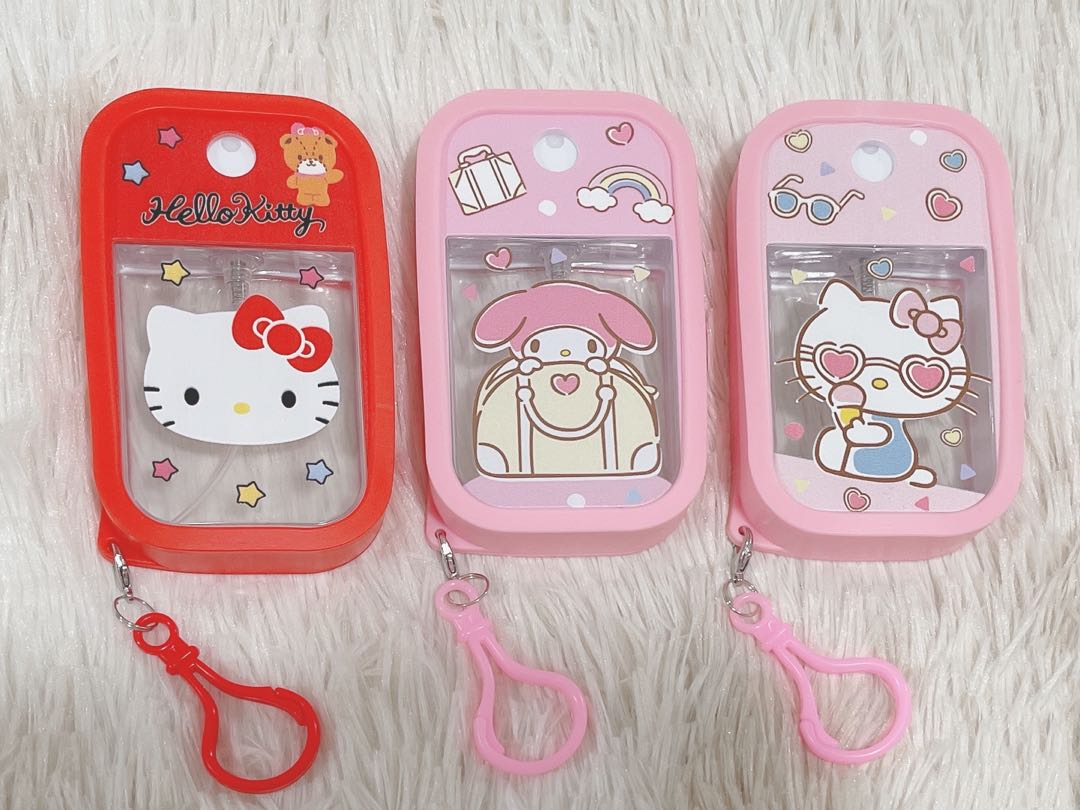 Hello Kitty Melody Pocket Design Spray Sanitizer Casing 卡片式香水 酒精 分装瓶 Beauty Personal Care Sanitisers Disinfectants On Carousell