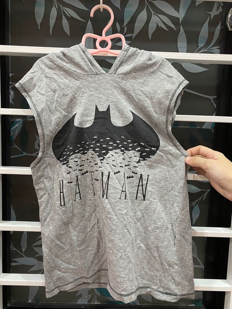 Batman sleeveless hoodie clearance
