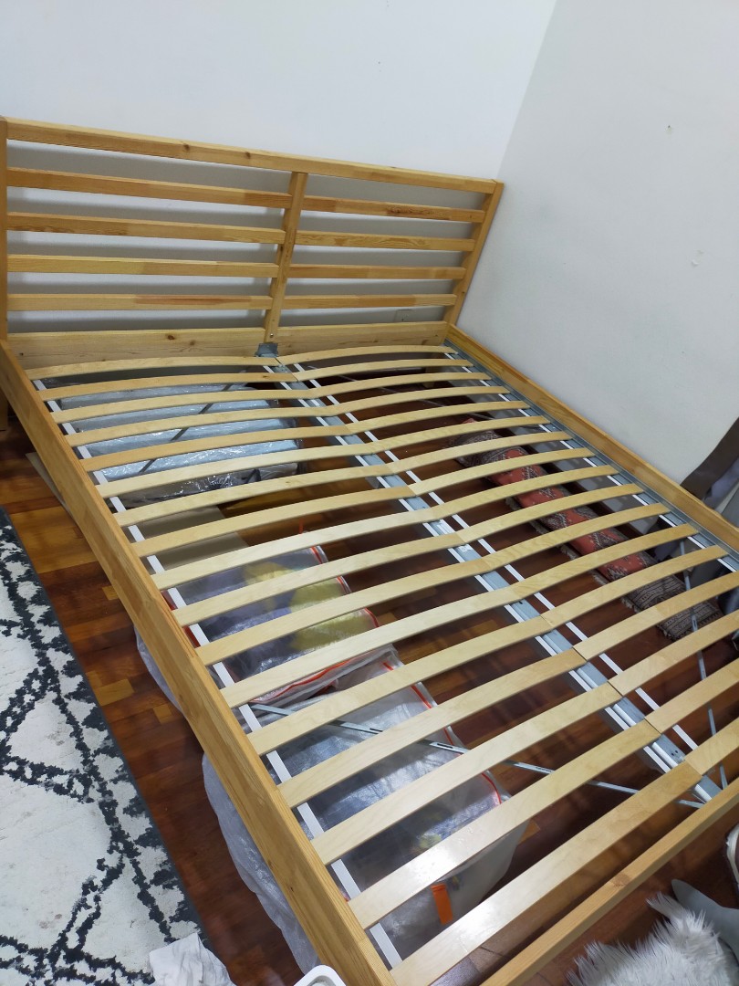 Ikea King Bed Frame Tarva, Furniture & Home Living, Furniture, Bed