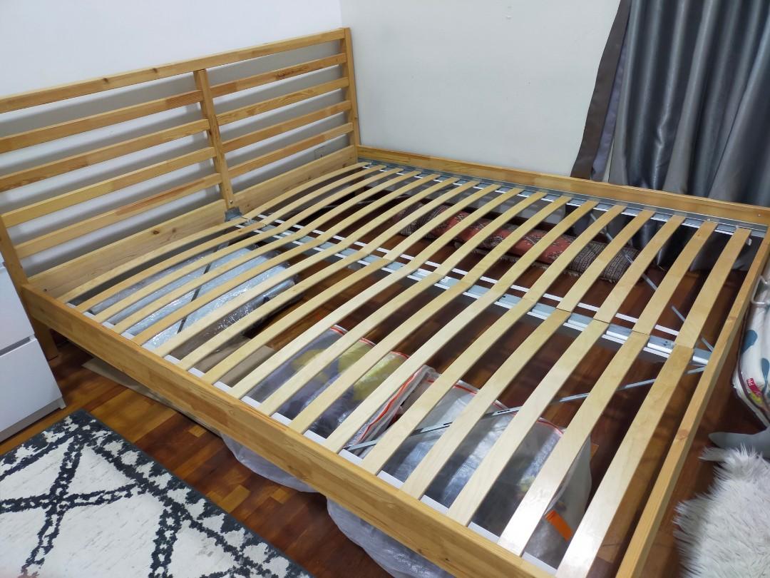 Ikea King Bed Frame Tarva, Furniture & Home Living, Furniture, Bed