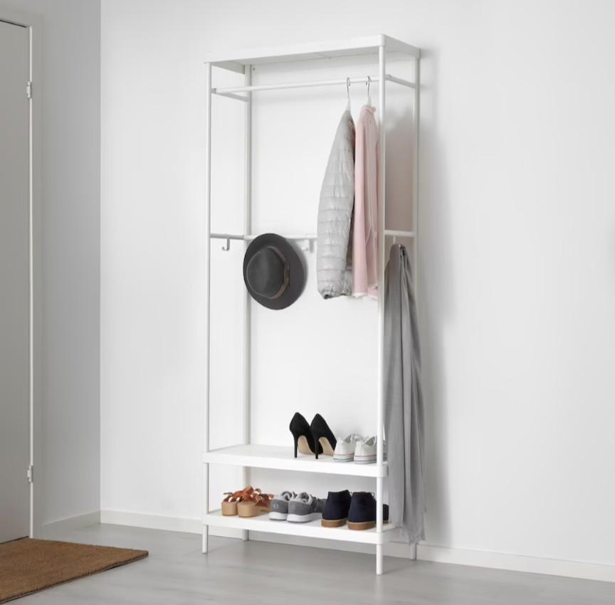 White coat and cheap shoe rack