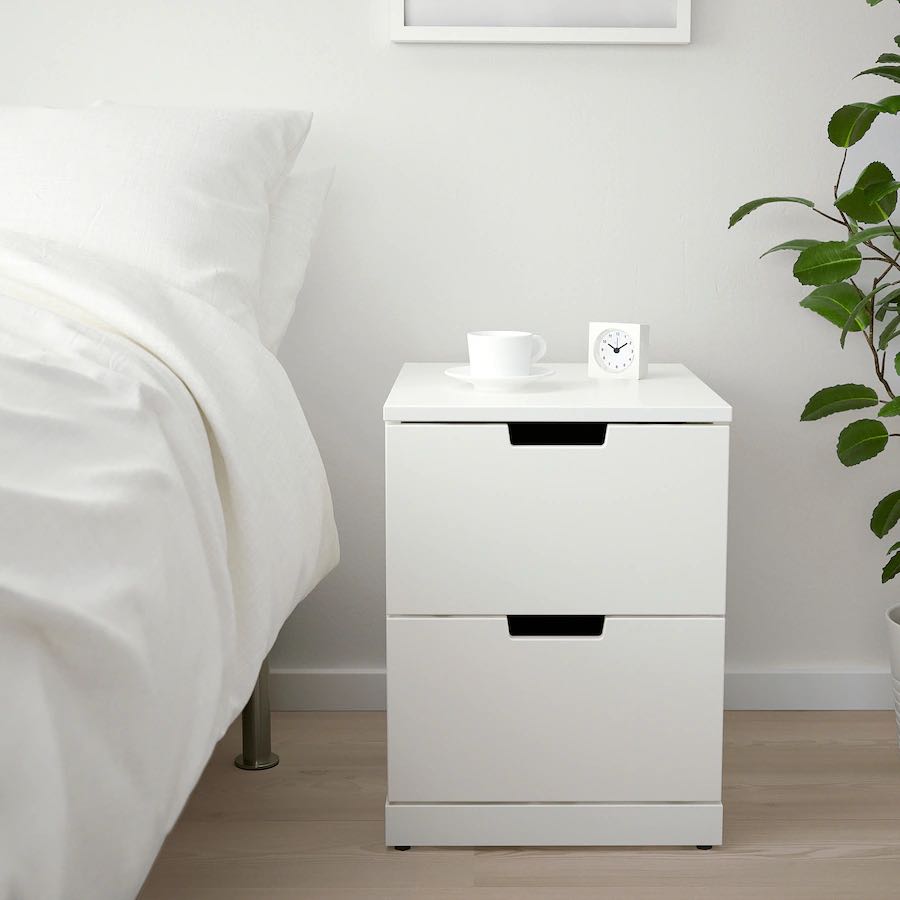 IKEA Nordli bedside table / chest of 2 drawers for sale, Furniture