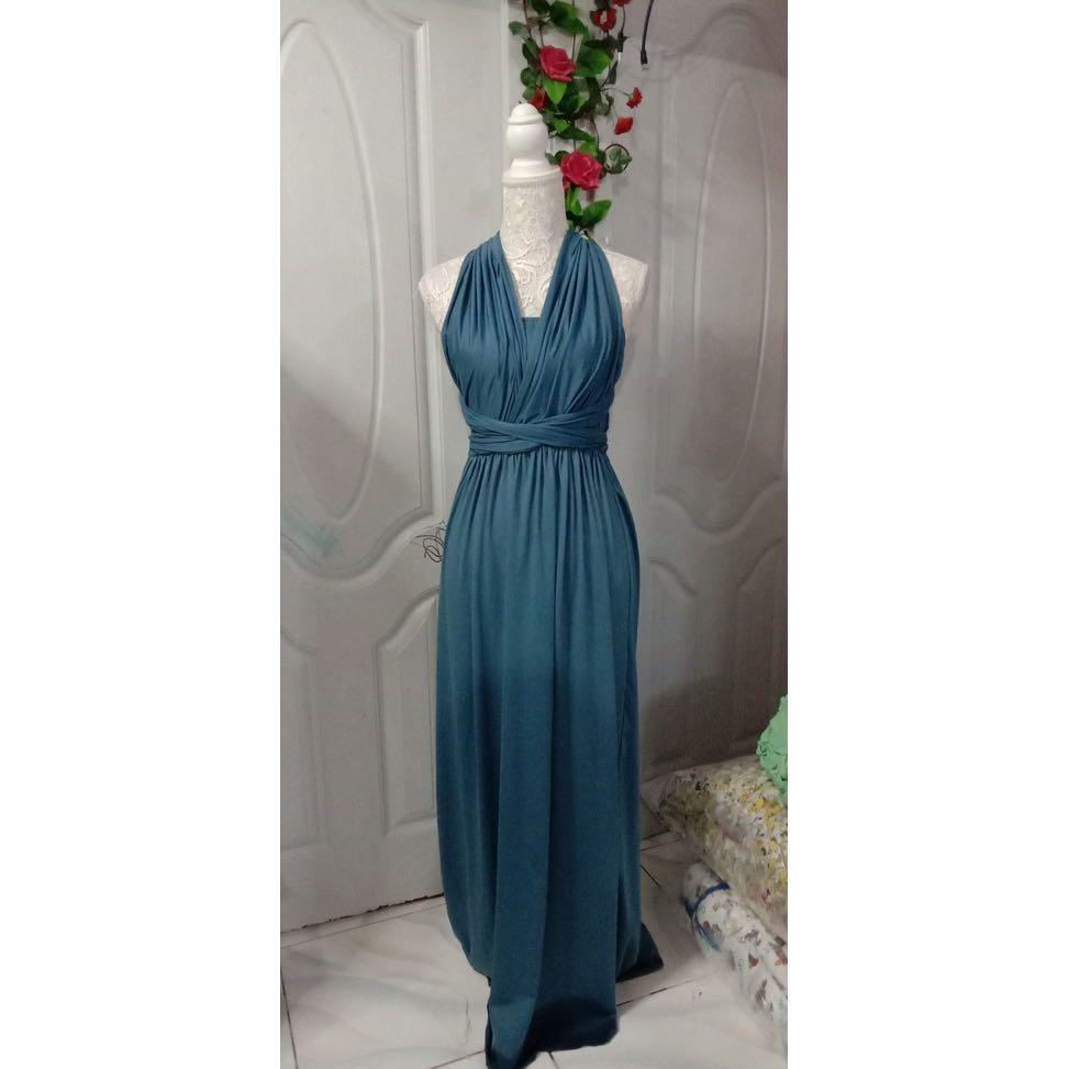 infinity dress teal green Sage Infinity Dress/Wrap Convertible Sage Bridesmaid Dress/Custom Size Extra 50 inches / Average(0-14) main image 1