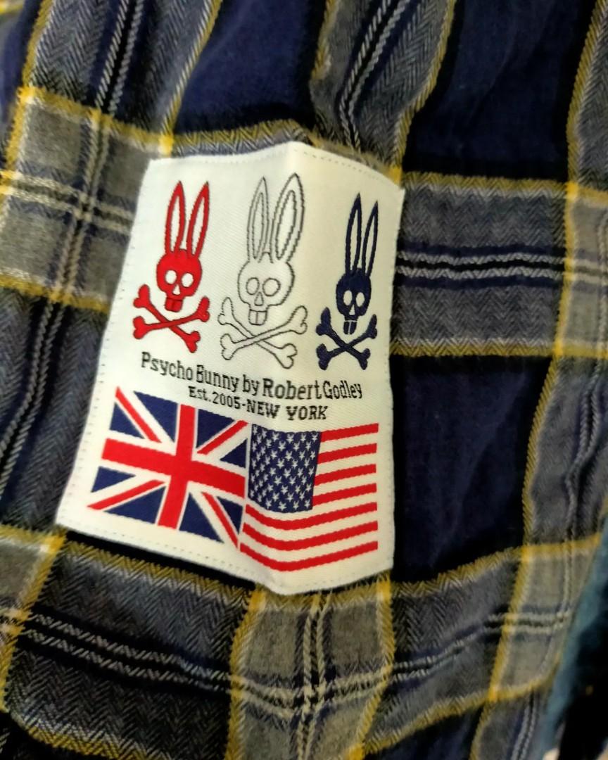 Kemeja flannel psycho bunny new york 