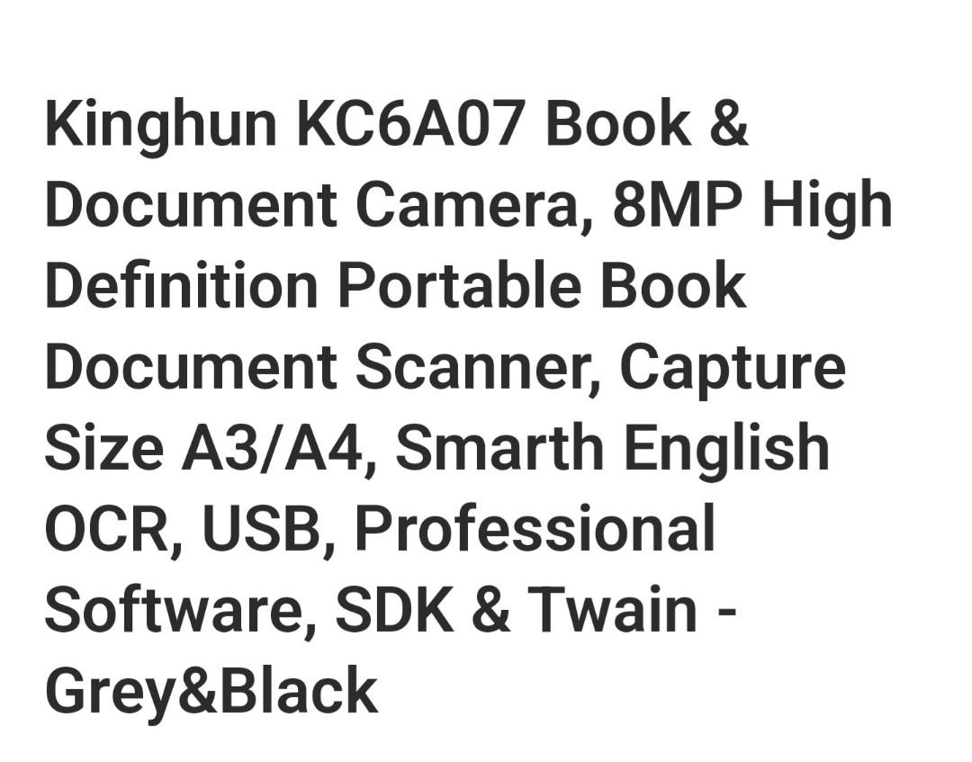 Kinghun graphic/document scanner KC6A07, Computers & Tech, Printers