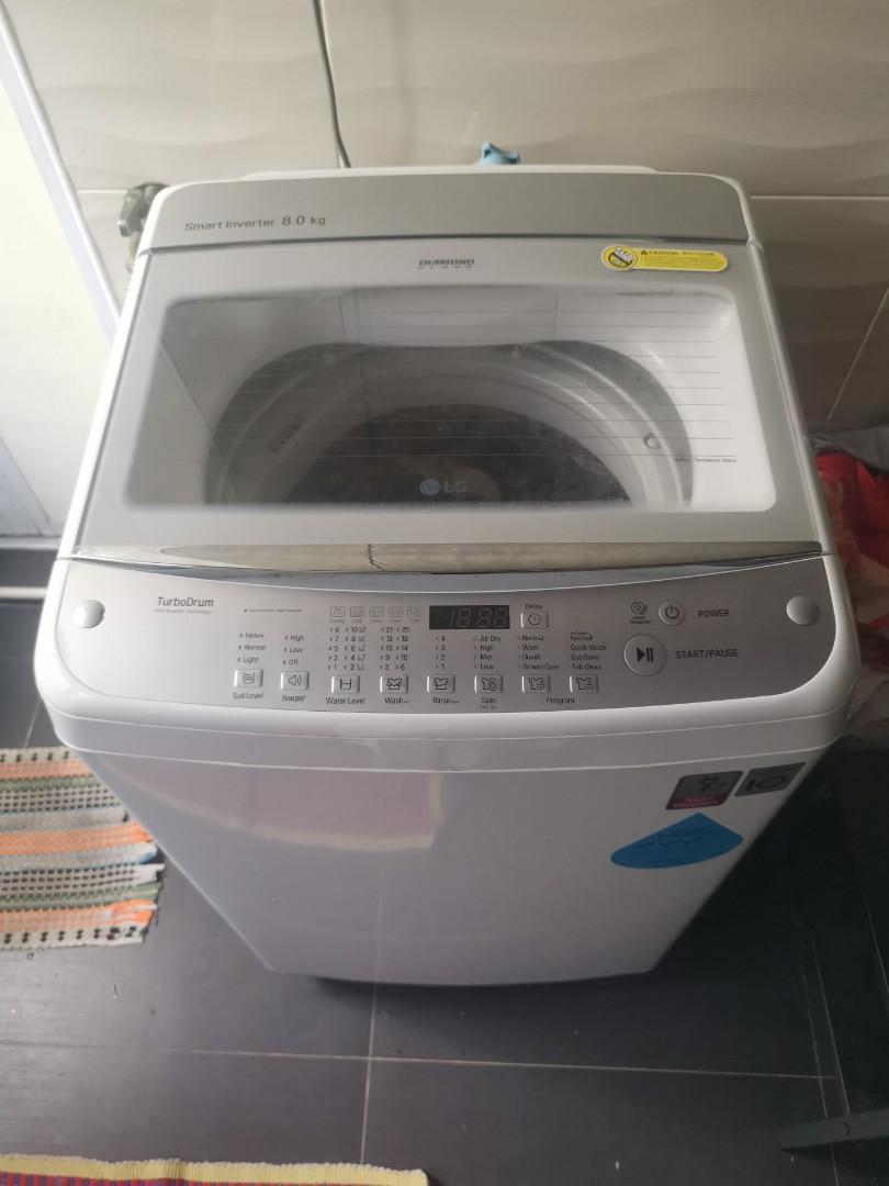 LG 8kg Top load washing machine (T2108VSAW), TV & Home Appliances