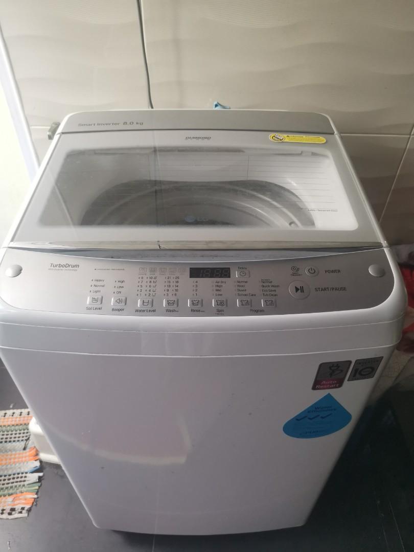LG 8kg Top load washing machine (T2108VSAW), TV & Home Appliances