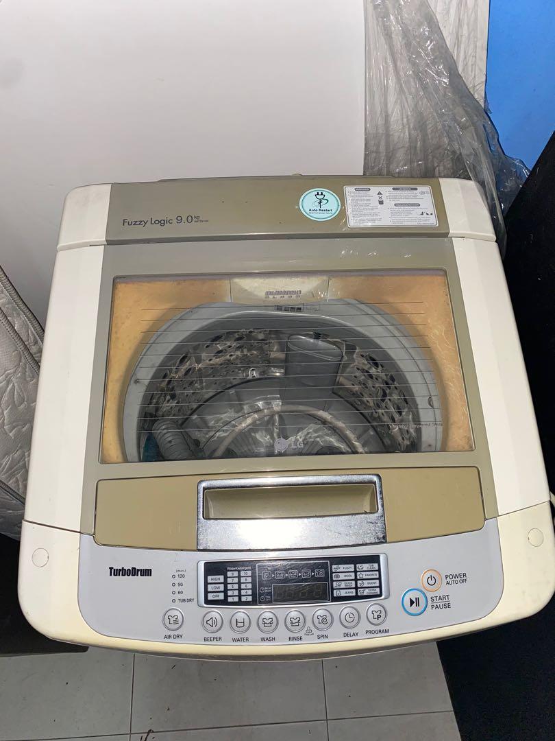 LG washing machine Fuzzy logic 9.0kg, TV & Home Appliances, Washing