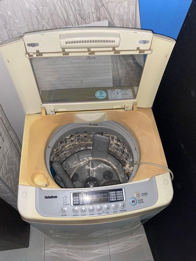LG washing machine Fuzzy logic 9.0kg, TV & Home Appliances, Washing
