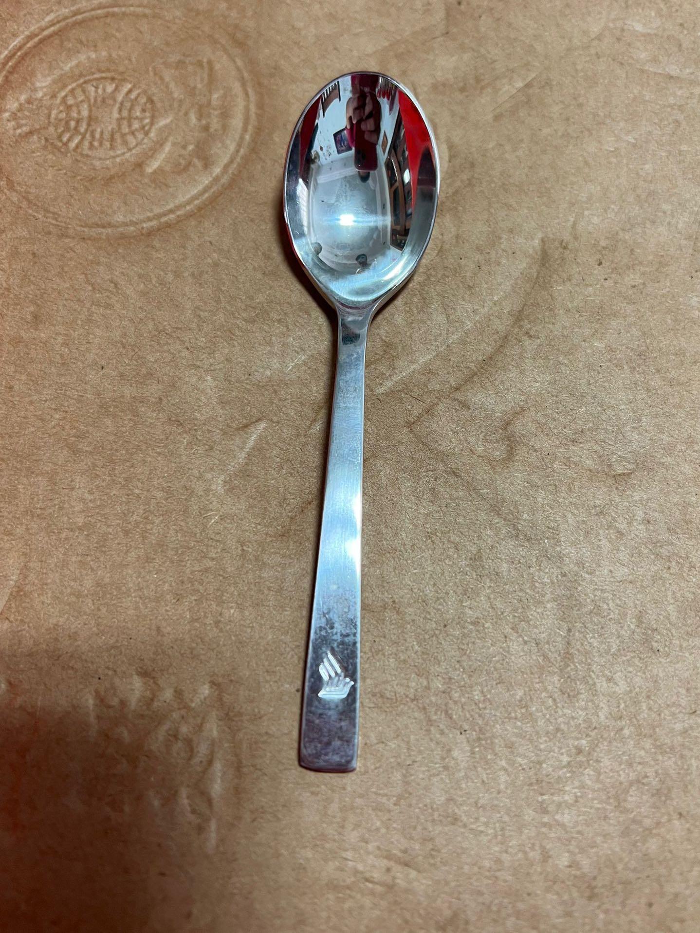 Mid Century Braniff International Airlines Flatware Set Spoon Fork Spread  Knife