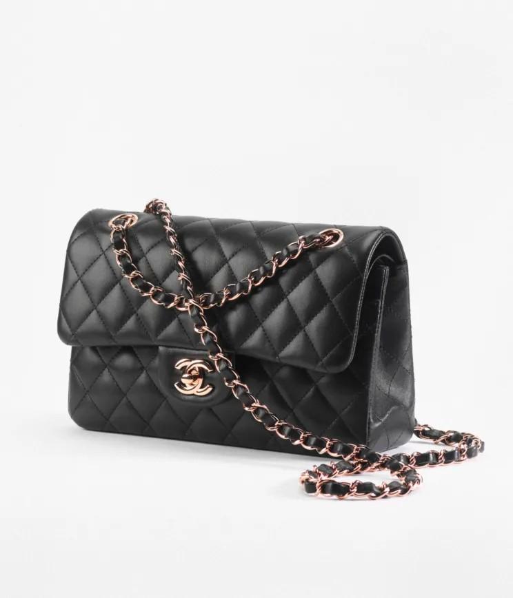 Black and gold new arrivals chanel bag