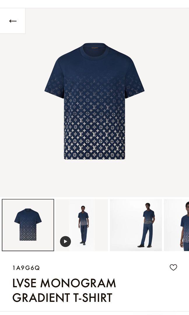Louis Vuitton Blue & White Monogram Gradient T-Shirt