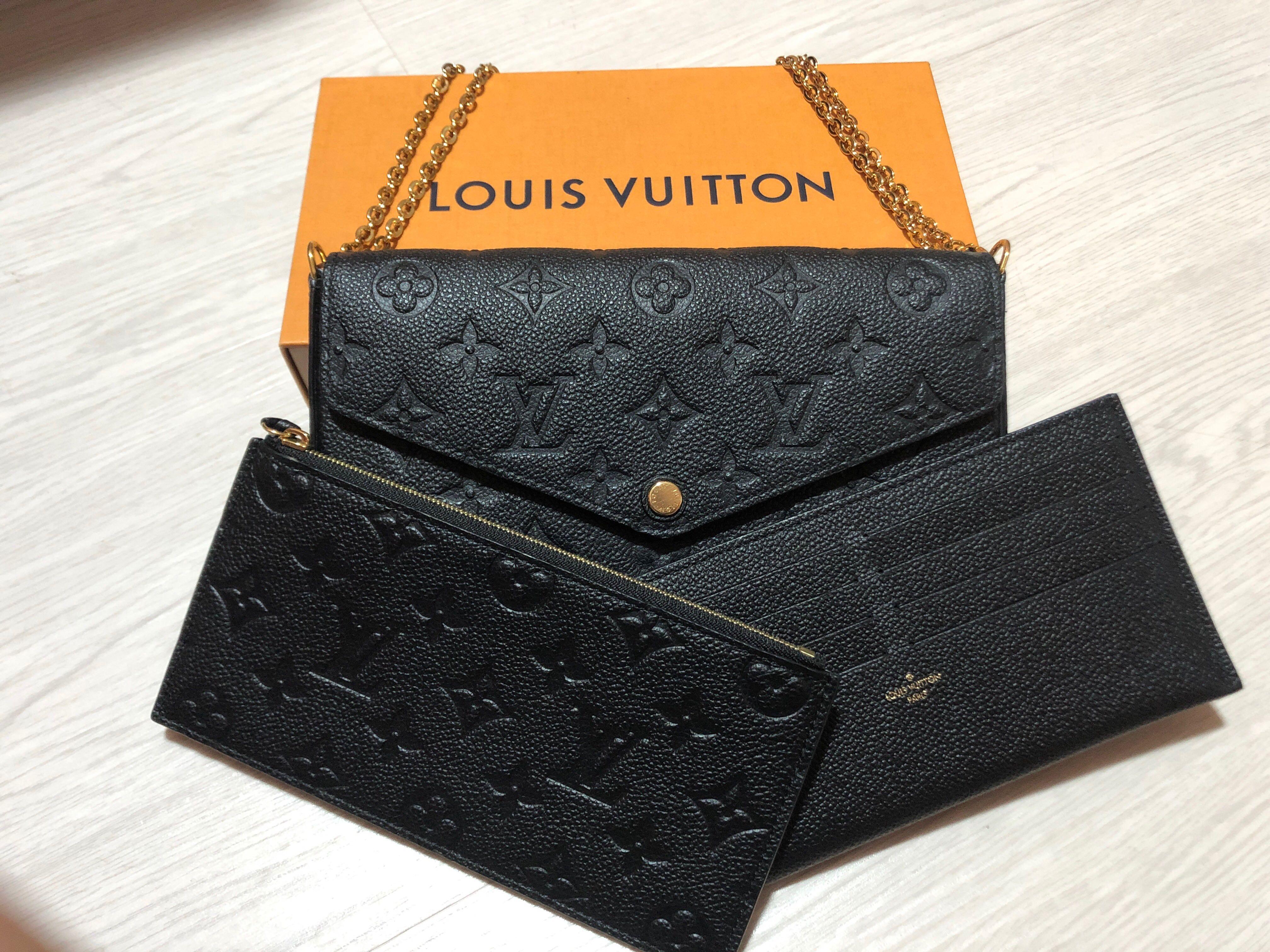 Preloved Louis Vuitton Black Giant Monogram Felicie Insert Y9DMCD4