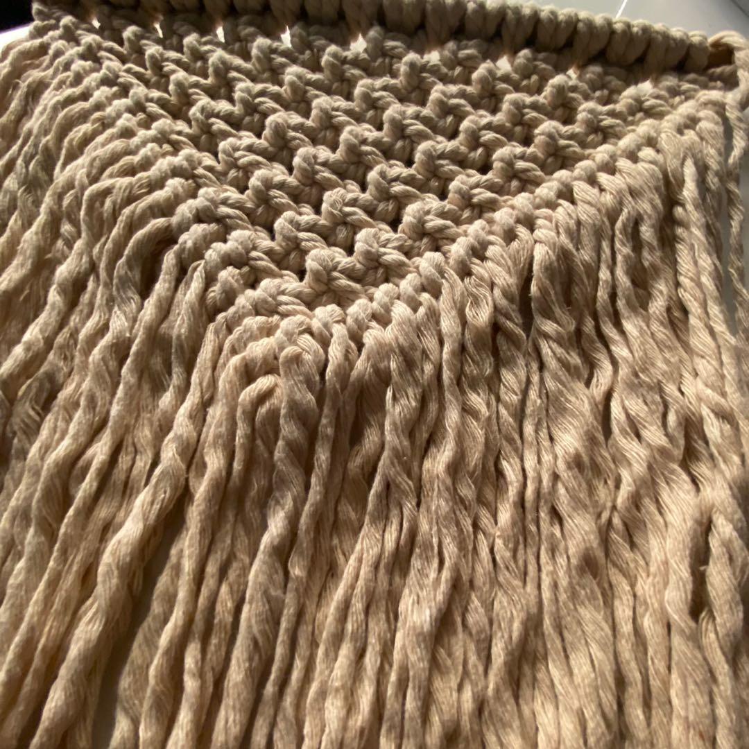 Macrame wall decor (Category: Wall Decor) located in Baguio. Submitted by fleuraline (Listing ID 1147390172, Image 2). Description: Hanging stick 16.75 inches long Macrame - 13 inches width, 23 inches long.