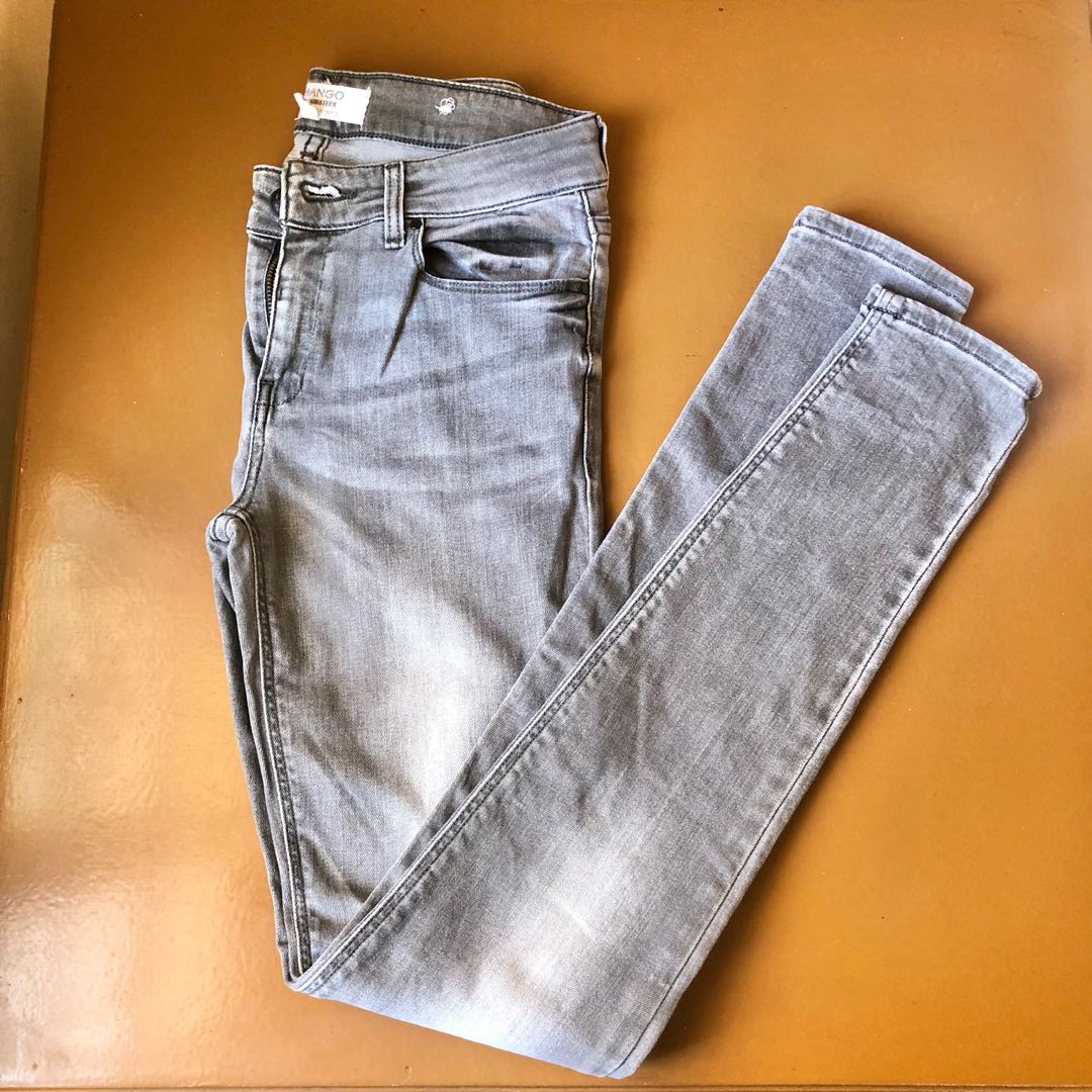 Mango Olivia Skinny Gray Jeans, Women's Fashion, Bottoms, Jeans on Carousell