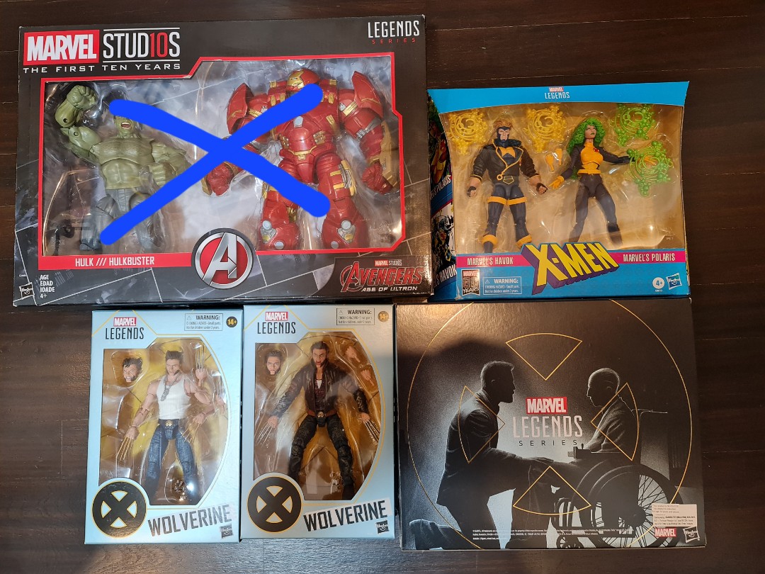 Marvel Legends SDCC Logan and Charles, Wolverine, XMen, Havok and