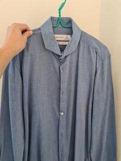 Men Formal Shirt Blue