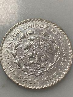 Mexican 1 peso silver 1966