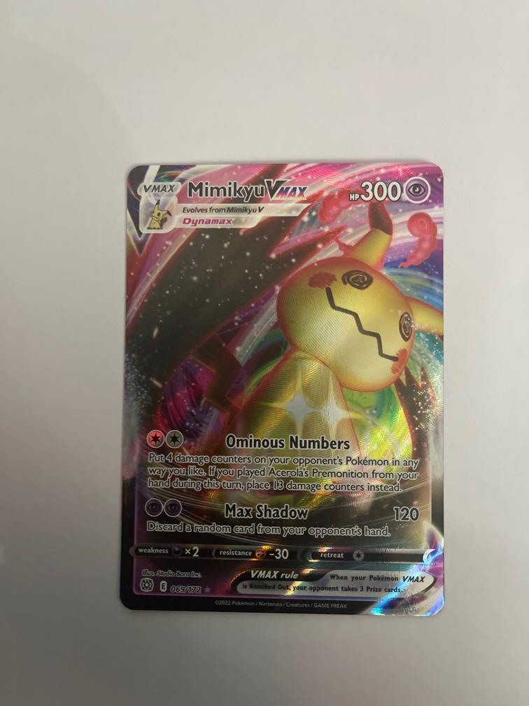 Mimikyu V & Vmax 069/172 Brilliant Stars - Ultra Rare Pokemon Card Lot