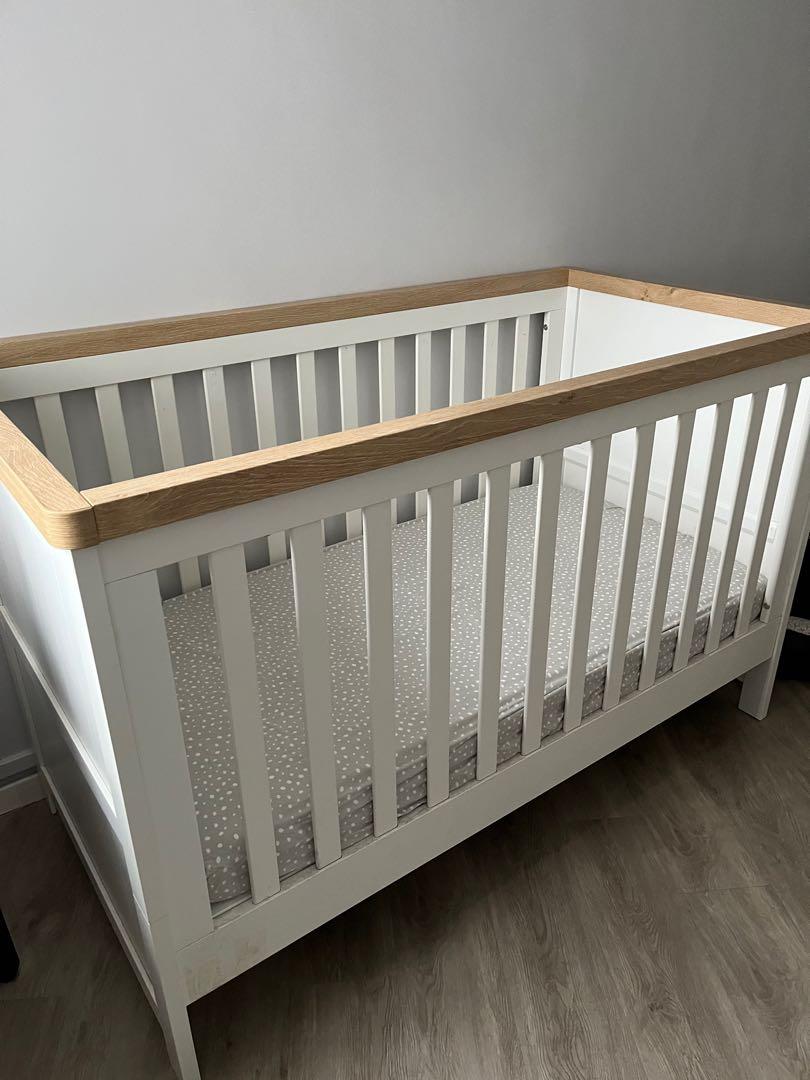 Mothercare Lulworth Cot Bed Pine (Used), Babies & Kids, Baby Nursery