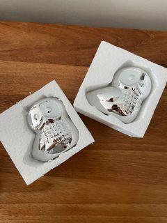 NEW Typo Hootie Silver Owl - one pair
