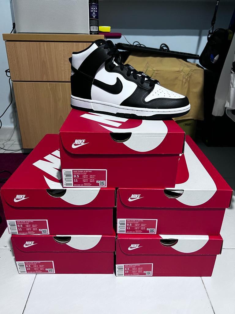 Nike Dunk High Panda, Men's Fashion, Footwear, Sneakers on Carousell