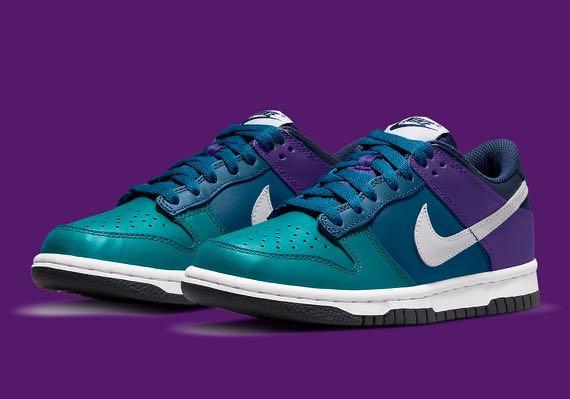teal and white dunks