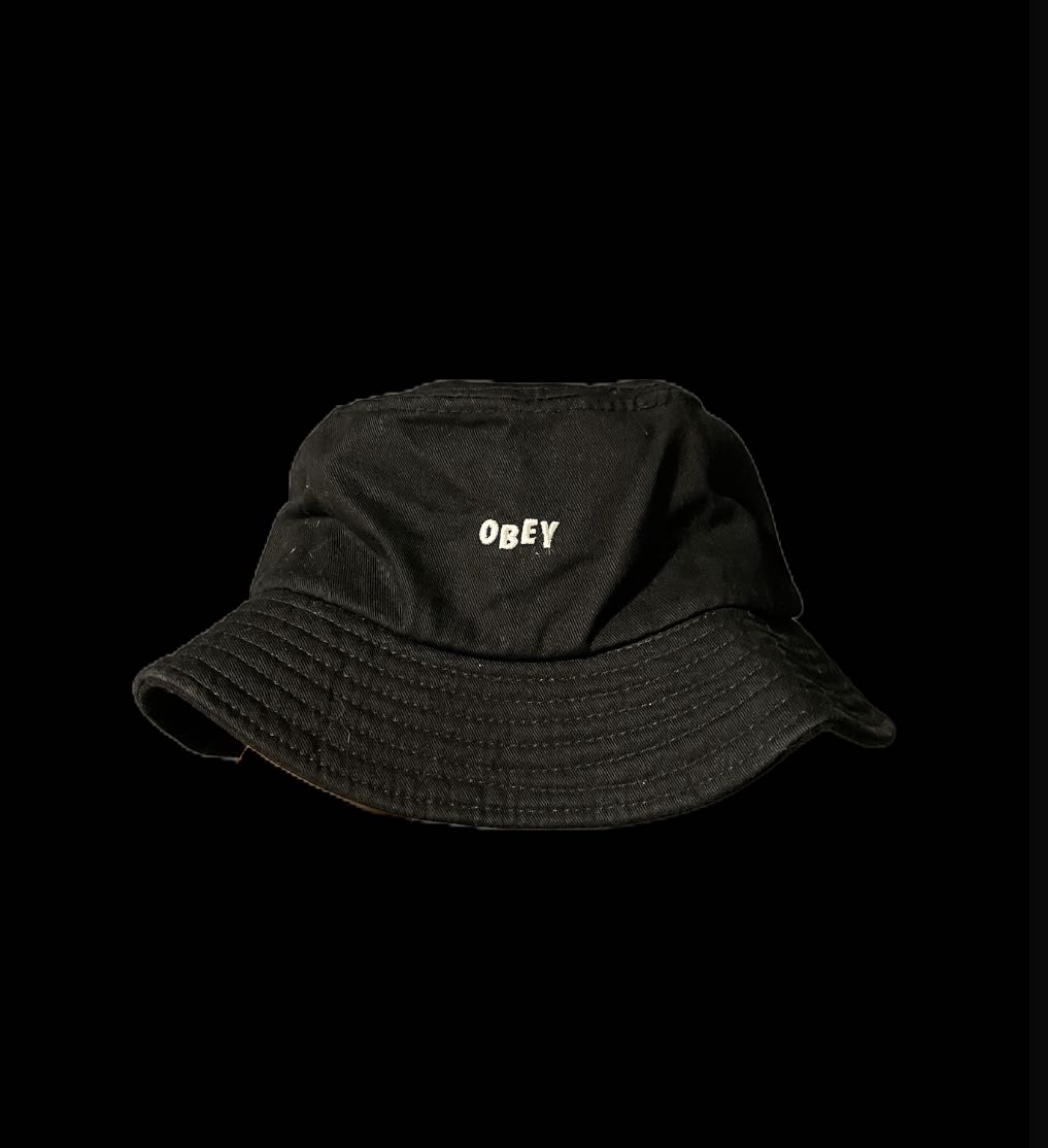 OBEY bucket hat black, Men's Fashion 