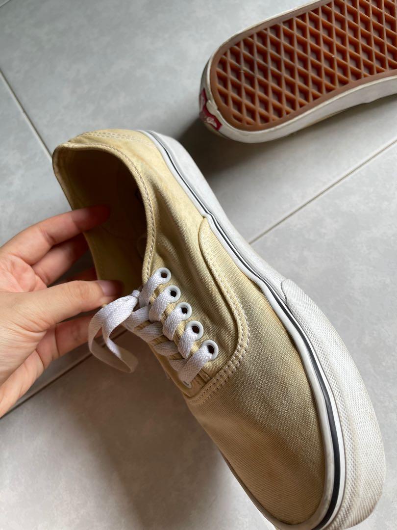 Pale yellow top vans
