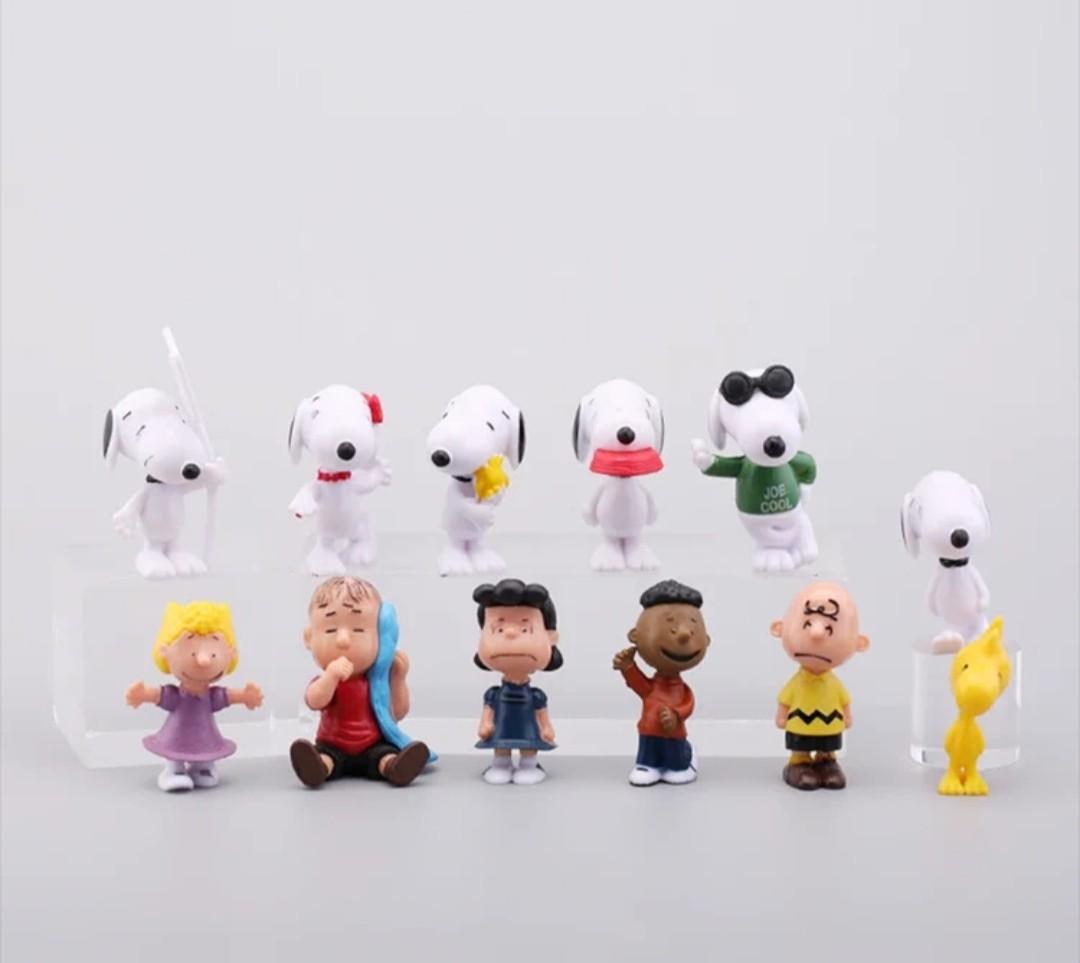 Ready Stock] Peanuts Snoopy & Friends Birthday Cake Toppers Set