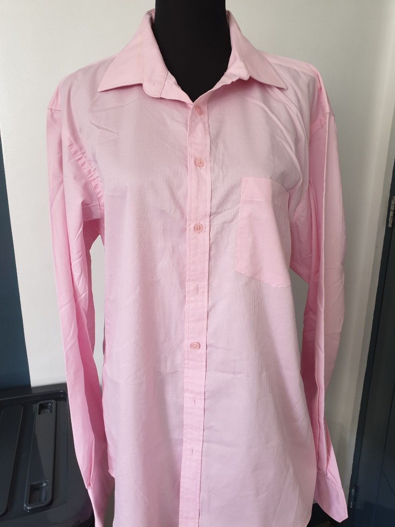 Pink long sleeve polo discount