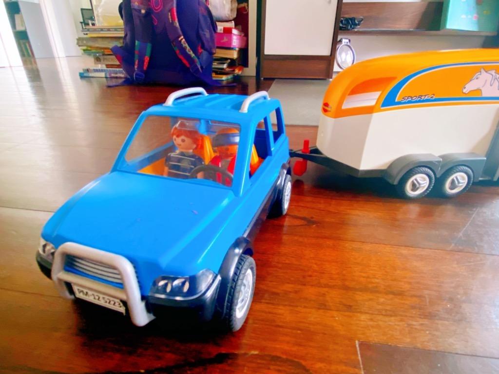 PLAYMOBIL(5223) horse trailer with Jeep , Hobbies & Toys, Toys & Games