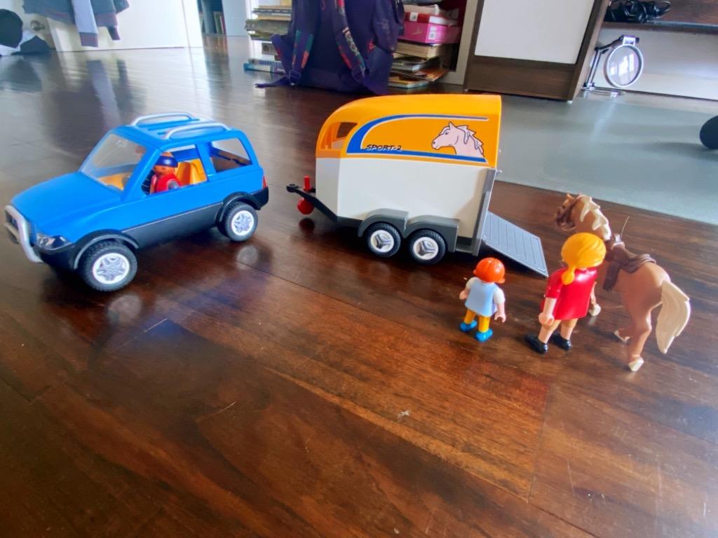 PLAYMOBIL(5223) horse trailer with Jeep , Hobbies & Toys, Toys & Games