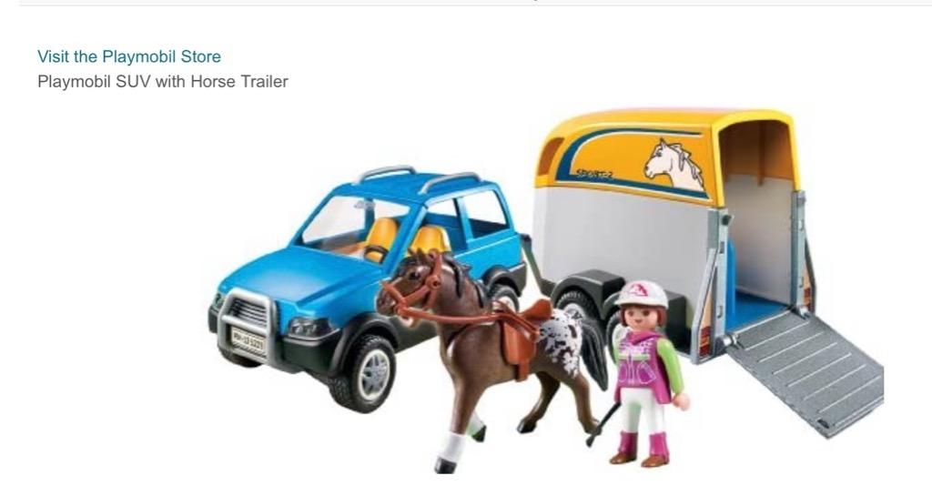 PLAYMOBIL(5223) horse trailer with Jeep , Hobbies & Toys, Toys & Games