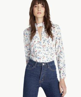 POMELO Floral Cutout Bodysuit